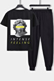Uyguntarz Unisex Aesthetic Baskılı 2'li Eşofman Takımı