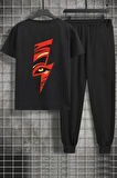 Uyguntarz Unisex Yıldırım Baskılı 2'li Eşofman Takımı