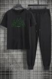 Uyguntarz Unisex Green Angel Baskılı 2'li Eşofman Takımı