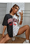 Uyguntarz Brooklyn Çift Renk Baskılı Tasarım Tshirt