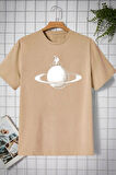 Uyguntarz Unisex Astronaut Rides Baskılı T-shirt