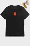 Uyguntarz Unisex Ateş Avatar Baskılı T-shirt