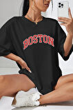 Uyguntarz Unisex Boston Baskılı T-shirt