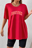 Uyguntarz Unisex Boston Baskılı T-shirt