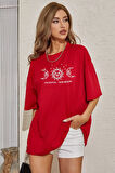 Uyguntarz Unisex Sun Moon Baskılı T-shirt