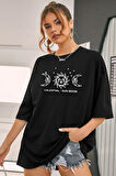 Uyguntarz Unisex Sun Moon Baskılı T-shirt