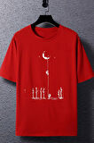 Uyguntarz Unisex Uzay Temalı Baskılı T-shirt