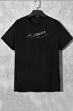 Uyguntarz Unisex K.Atatürk imza Baskılı T-shirt