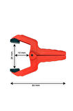 4 ADET Yaylı Kıskaç Mandal El Tip İşkence Mengene Kırmızı Klips Hobi 25 mm 1 inç