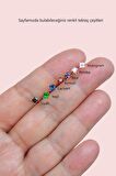 Lacivert Taşlı Zirkon Tektaş Küpe 3 mm