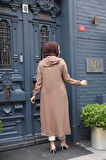 Kapşonlu Camel Tesettür Kap 539C