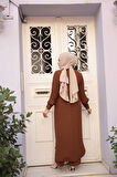 Kahverengi Tesettür İkili Takım 7655KH