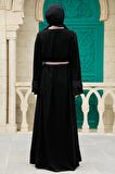 Kemerli Somon Tesettür Abaya 55440SMN