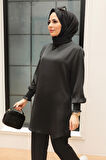 Siyah Tesettür Tunik 56860S