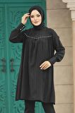 Siyah Tesettür Tunik 614S