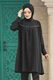 Siyah Tesettür Tunik 614S