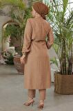 Kemerli Camel Tesettür Tunik 646C