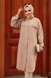 Düğmeli Camel Tesettür Tunik 24201C
