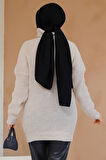 Bej Tesettür Kazak Tunik 40674BEJ