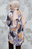 Desenli Camel Tesettür Tunik 11724C