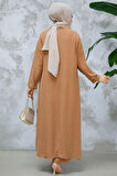 Arkası Uzun Camel Tesettür İkili Takım 10102C