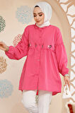 Nakış Desenli Fushia Tesettür Tunik 40603F