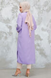 Düğmeli Lila Tesettür Tunik 41401LILA