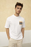Erkek Sol Cep Detaylı Regular Fit Bisiklet Yaka T-Shirt
