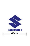 Suzuki Yazı Ve S  Logo Yazı Sticker Etiket Tek Renk