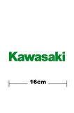Kawasaki Logo Yazı Sticker Etiket Tek Renk