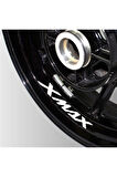 Yamaha XMAX Beyaz Jant Sticker Etiket Modeli