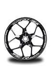 Beyaz Yamaha Yzf R25 Takım Jant Sticker Etiket