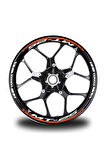 Turuncu Yamaha R1 Takım Jant Sticker Etiket