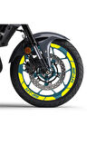 Sarı Yamaha MT-25 Geniş Jant Sticker Etiket Modeli