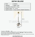 TT019-1 ESK TT Aydınlatma Eskitme Tekli Dirsek Kol Avize