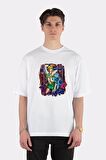 Unisex Beyaz Oversize T-shirt Jolyne