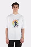Unisex Beyaz Oversize T-shirt Rainbow Warrior
