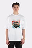 Unisex Beyaz Oversize T-shirt Roronoa
