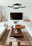 TT302-4+1-SY KARE TT Aydınlatma Mat Siyah Plofonyer 5 li ( 3 Renk ) Led Avize