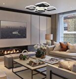 TT302-4+1-SY KARE TT Aydınlatma Mat Siyah Plofonyer 5 li ( 3 Renk ) Led Avize
