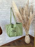 TOTE BAG NAKIŞLI ÇITÇITLI EL VE PLAJ ÇANTASI LAPTOP KİTAP HAVLU SIĞACAK BOYUTTADIR.
