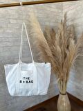TOTE BAG NAKIŞLI ÇITÇITLI EL VE PLAJ ÇANTASI LAPTOP KİTAP HAVLU SIĞACAK BOYUTTADIR.