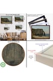 Ahşap Çerçeveli Gustave Courbet - Etretat Kayalıkları Tablosu-7073