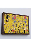 Ahşap Çerçeveli Gustav Klimt - Öpücük Tablo-7085