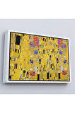 Ahşap Çerçeveli Gustav Klimt - Öpücük Tablo-7085