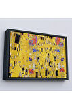 Ahşap Çerçeveli Gustav Klimt - Öpücük Tablo-7085