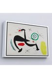 Ahşap Çerçeveli Joan Miro - Tosca Şarkısını Söyleyen Geyik Tablo-7089