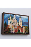 Ahşap Çerçeveli Almanya'Nın Bavyera Kentindeki Ünlü Neuschwanstein Kalesi Tablo-7099