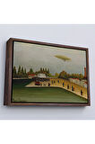 Ahşap Çerçeveli Henri Rousseau -Tokyo Japonya Quai D'Ivry Tablo-7112