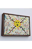 Ahşap Çerçeveli Salvador Dali - Bitki Güneşi Tablo-7127